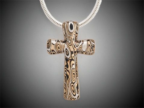 Jim Binnion Mokume Gane Cross