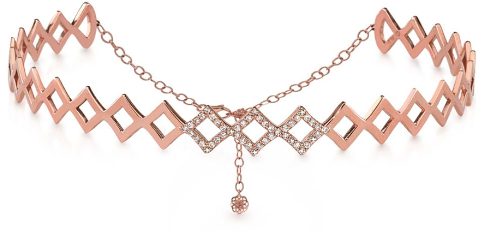 Gigi Ferranti rose gold and diamond choker